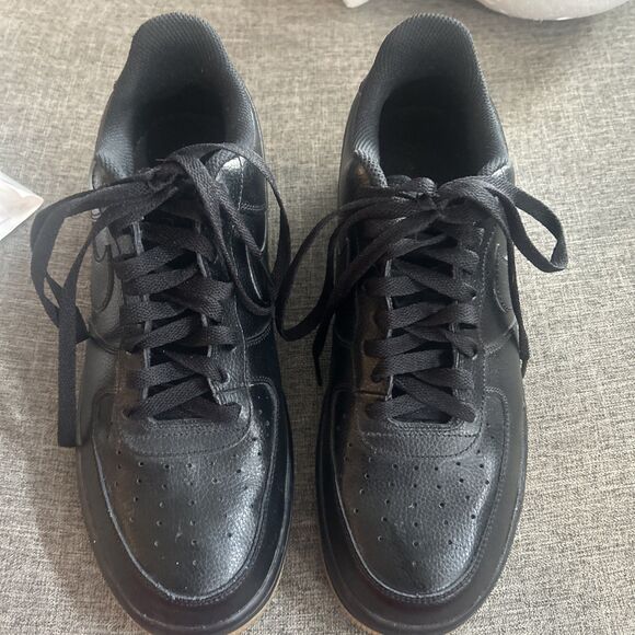 Nike Air Force 1 .swoosh Size 10 Black - Picture 1 of 6